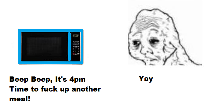 Beep beep, it’s 4pm, time to fuck up another meal